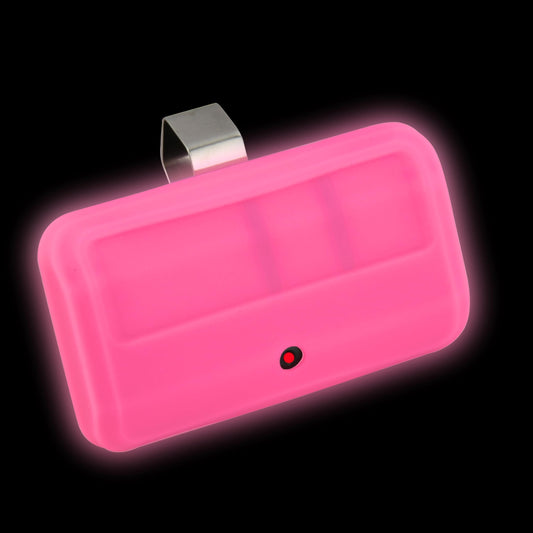 JCMOYUTY Garage Door Opener Remote Cover for Liftmaster Chamberlain Craftsman 893LM 891LM Replacement Control Silicone Case Glow Pink Sleeve