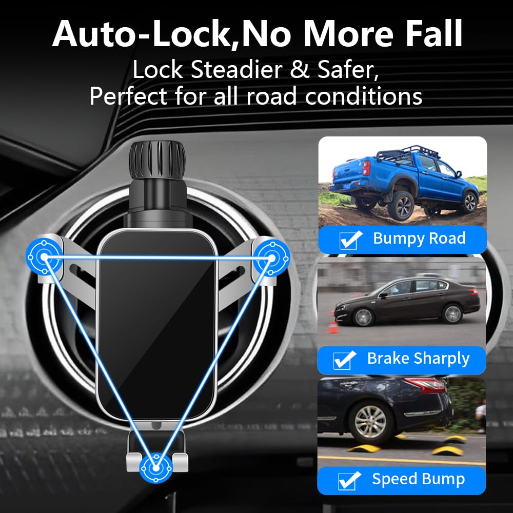 Car Phone Mount for Ford Mustang 2005-2023 (Not for Mach E)?F-150 2004-2014?F-250 2008-2016?F-350 2008-2016?Expedition 2003-2017 Circular Air Vent