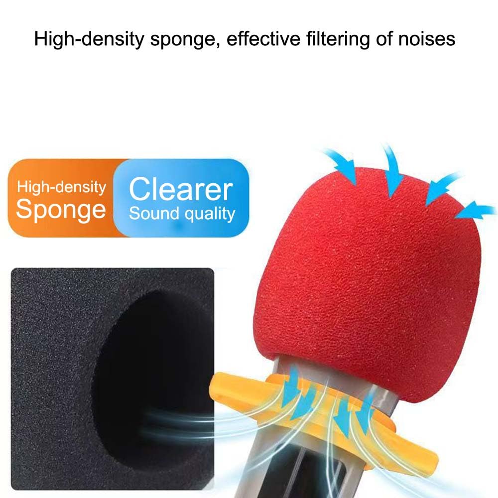 Thick Microphone Cover,Foam Mic Covers Windscreen Suitable for Most Standard Handheld Stage Microphone,Reusable Foam Covers (5 Pack)