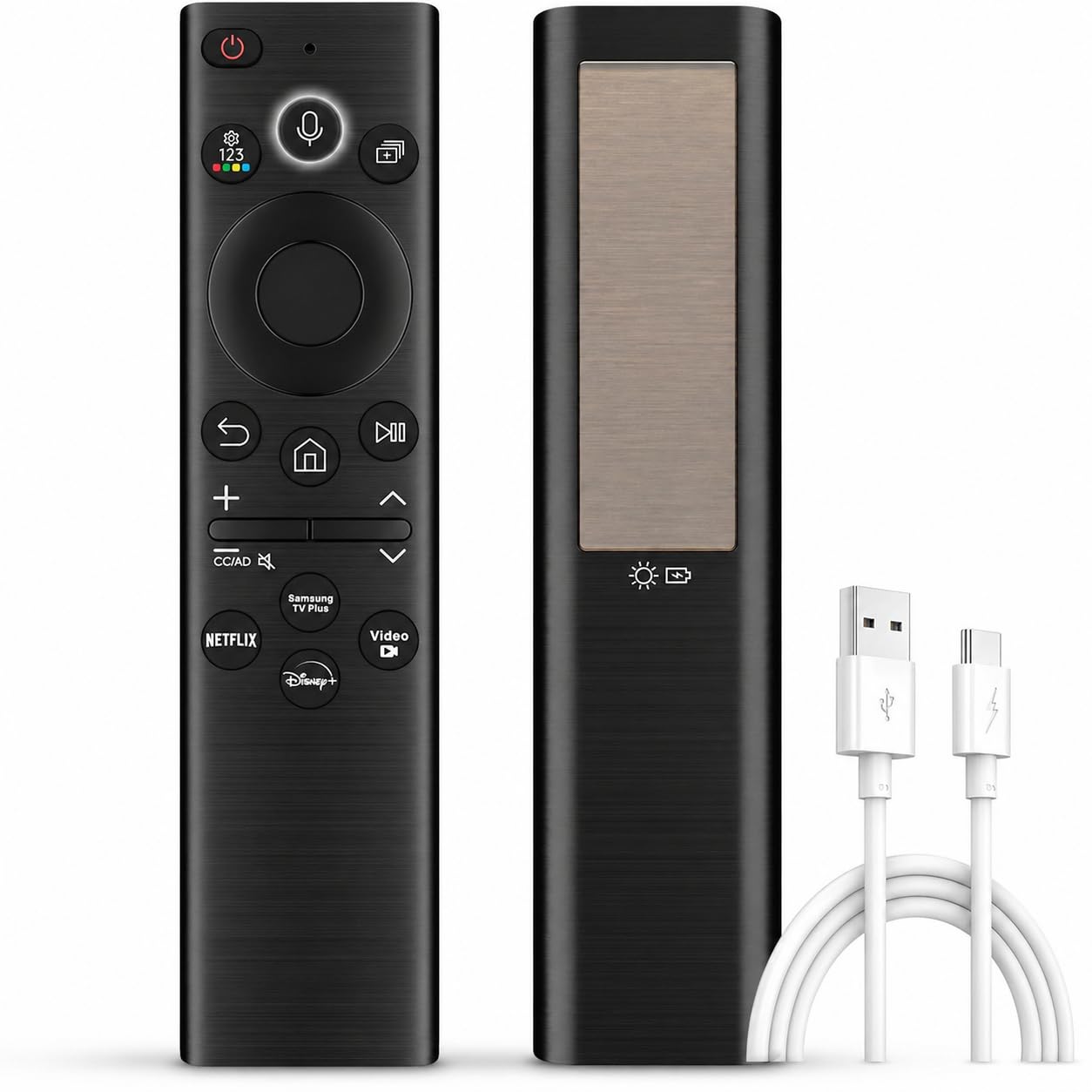 HSHONG BN59-01385A Solar Voice Remote Control Replacement for Samsung Smart TVs 2020-2025, Compatible with Frame Crystal UHD QLED Neo LED 4K TVs