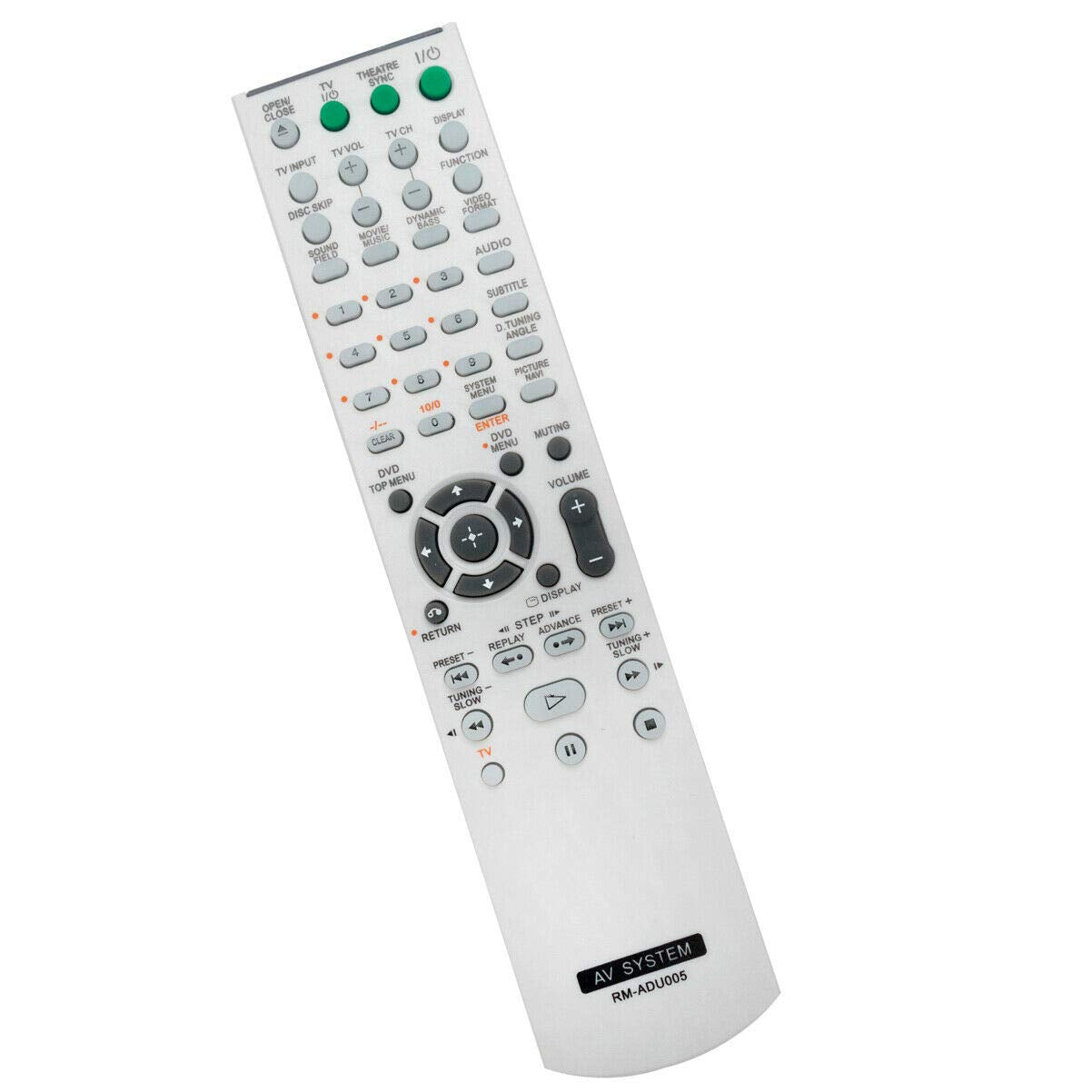 RM-ADU005 Remote for Sony DVD Home Theater System DAVDZ230 DAVHDX265 DAVHDX266