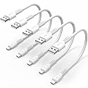 6 inch iPhone Charge Cable Short, 0.5ft 5Pack USB to Lightning Cord for Fast Charging Stations Compatible with Apple iPhone 12 11 Pro Max Xs 8 7 6 5…