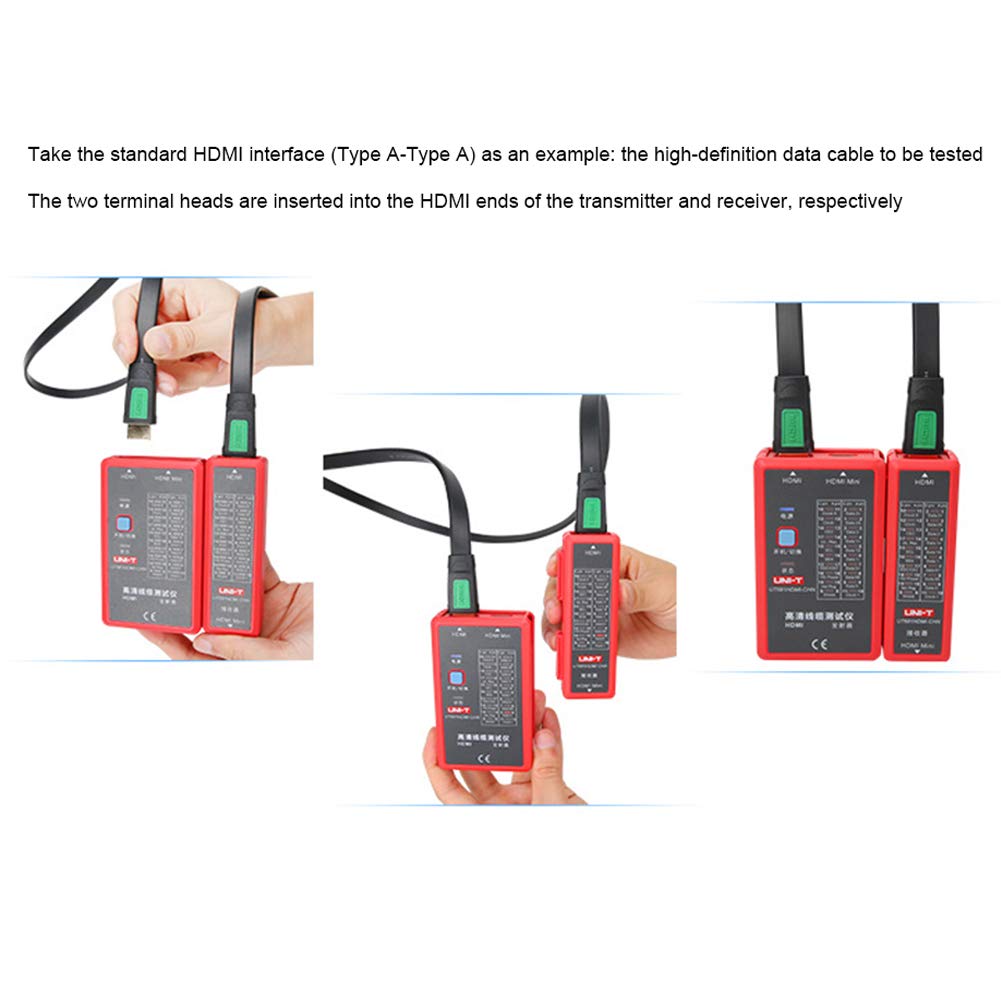 Handheld UT681 HDMI Cable Tester, Portable High Definition Cable Tester with Fast Line Collocation for HDMI and Mini-HDMI Connections