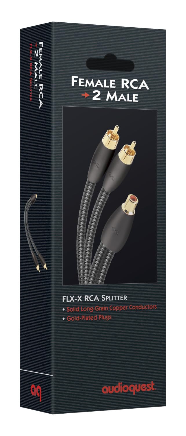 AudioQuest FLX-X F22M RCA Splitter - 1 Female > 2 Male