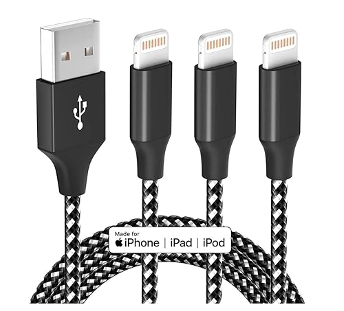 iPhone Charger Fast Charging Cord 3 Pack 10 FT Apple MFi Certified Lightning Cable Nylon Braided iPhone Charger Cord Compatible with iPhone 13 12 11…