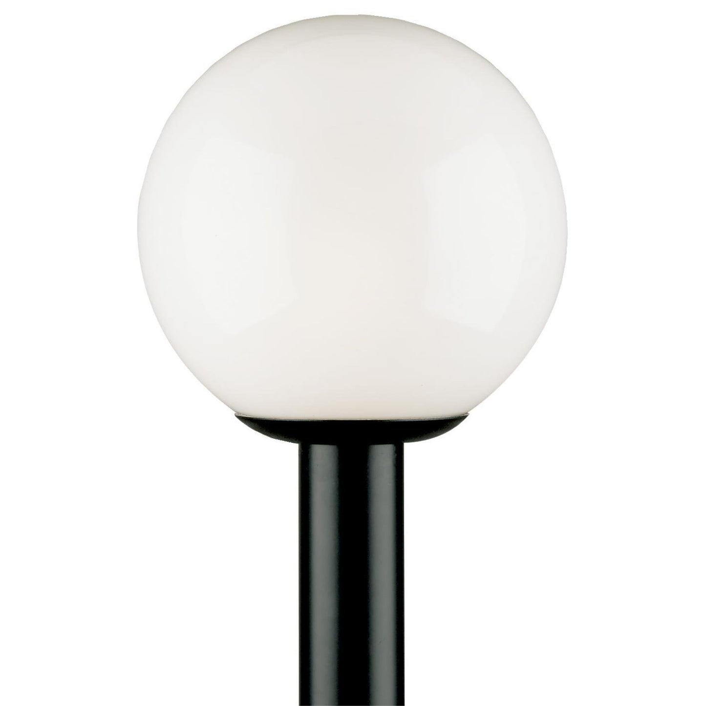 Westinghouse 6686100 One-Light Post-Top Exterior Lantern, Black Finish Polycarbonate with White Acrylic Globe