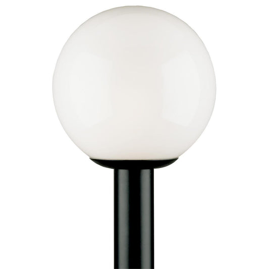 Westinghouse 6686100 One-Light Post-Top Exterior Lantern, Black Finish Polycarbonate with White Acrylic Globe