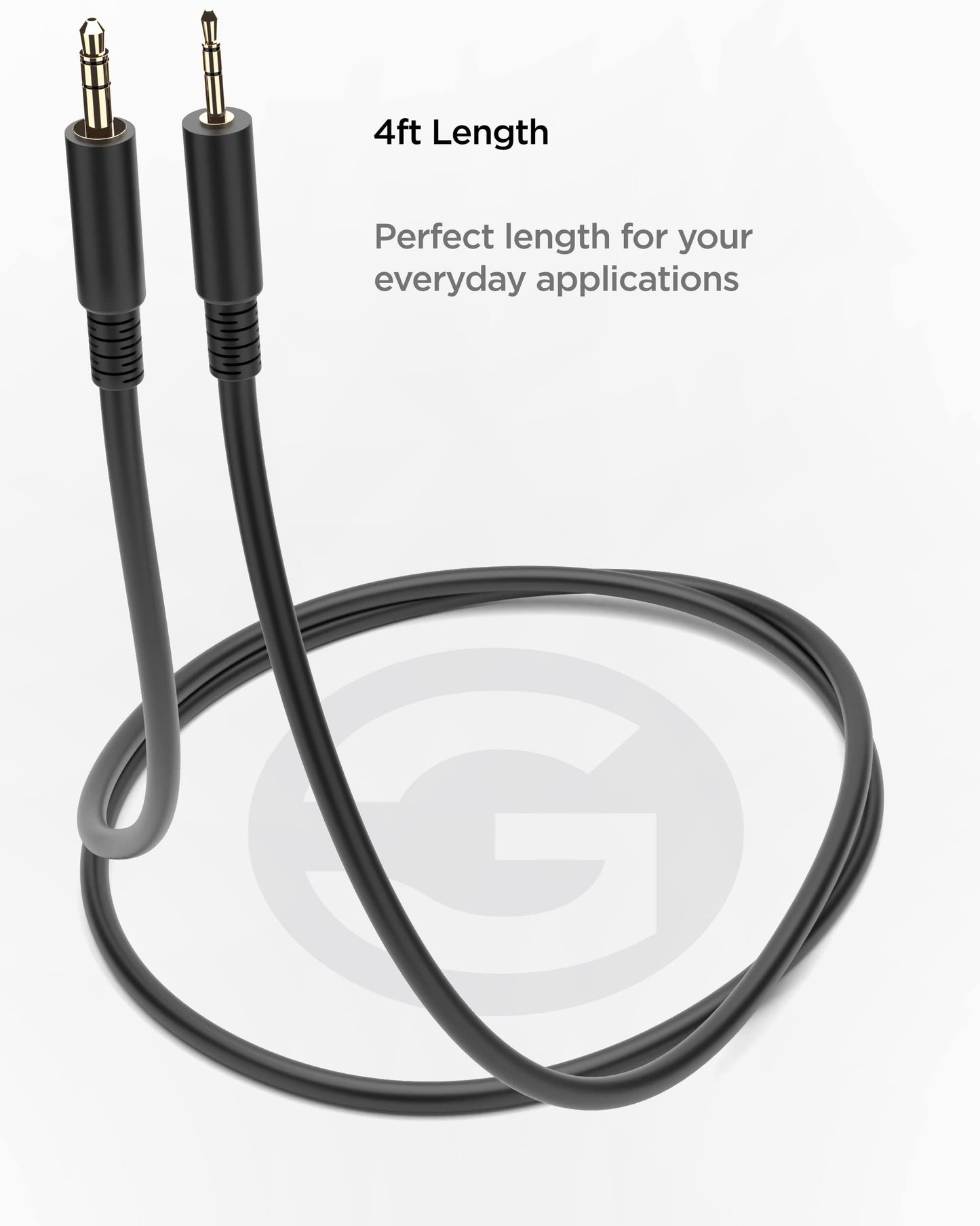 GALVANOX 2.5mm to 3.5mm aux Cable for Bose Headphone Cable Compatible with B0SE QC35 II / QC45 (Black)