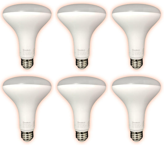 GoodBulb BR30 LED Light Bulb, 11-Watt (65W Equivalent) Dimmable, Energy Efficient LED Reflector, 3000K Warm White, 850-Lumens, E26 Base (Pack of 6)