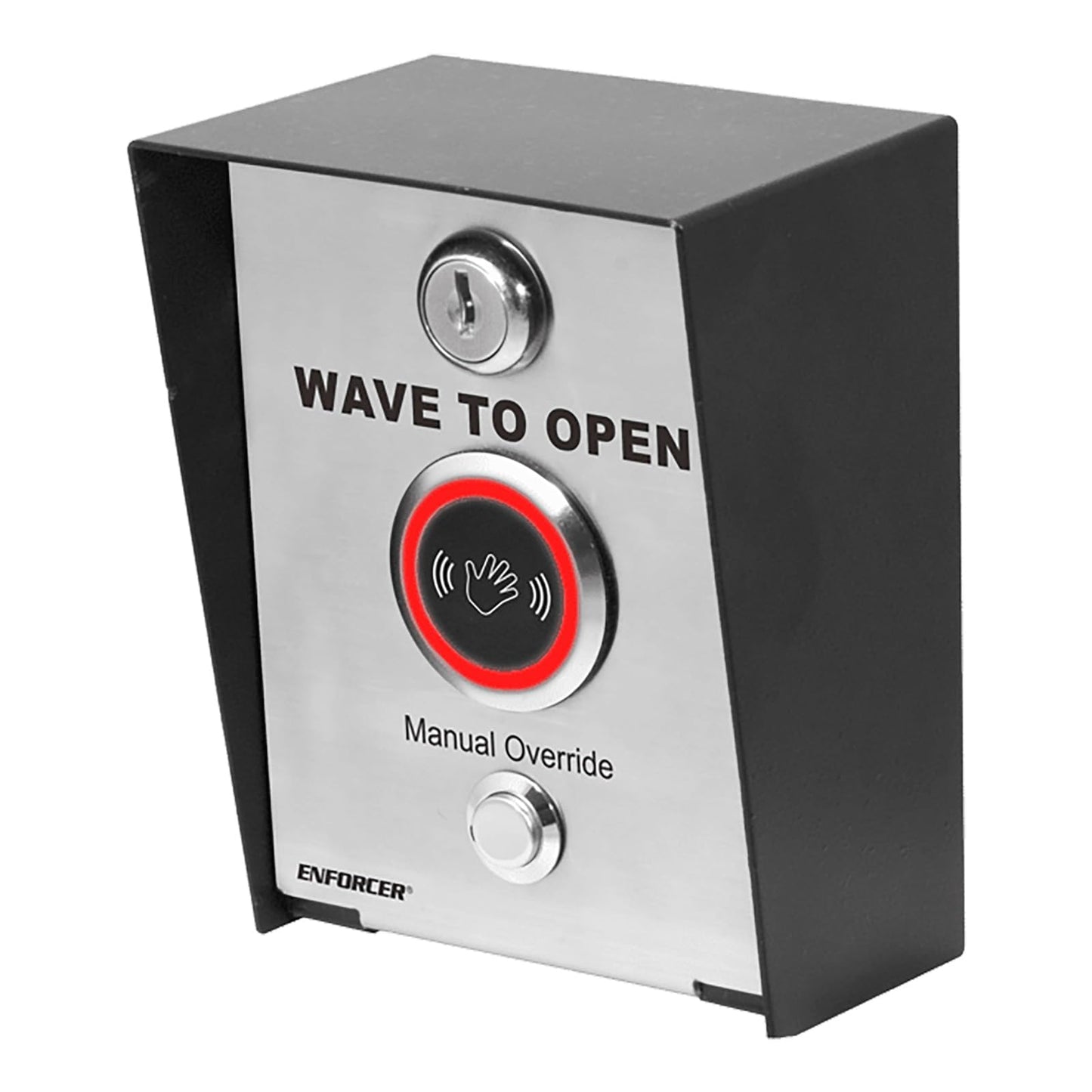 Seco-Larm SD-9963-KSGQ Enforcer Post-Mount No-Touch Sensor with Access Box, Adjustable Delay Timer & Override Button; Adjustable Sensor Range Up to 7"