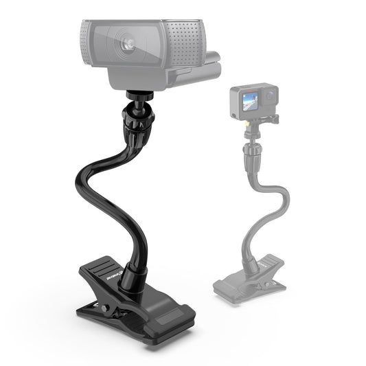 Smatree Flexible Jaws Flex Clamp Mount Gooseneck Extension Compatible for OSMO 360,Webcam C925e/C922x/C922/C930e/C930/C920x,N60/Hello Cam,Gopro