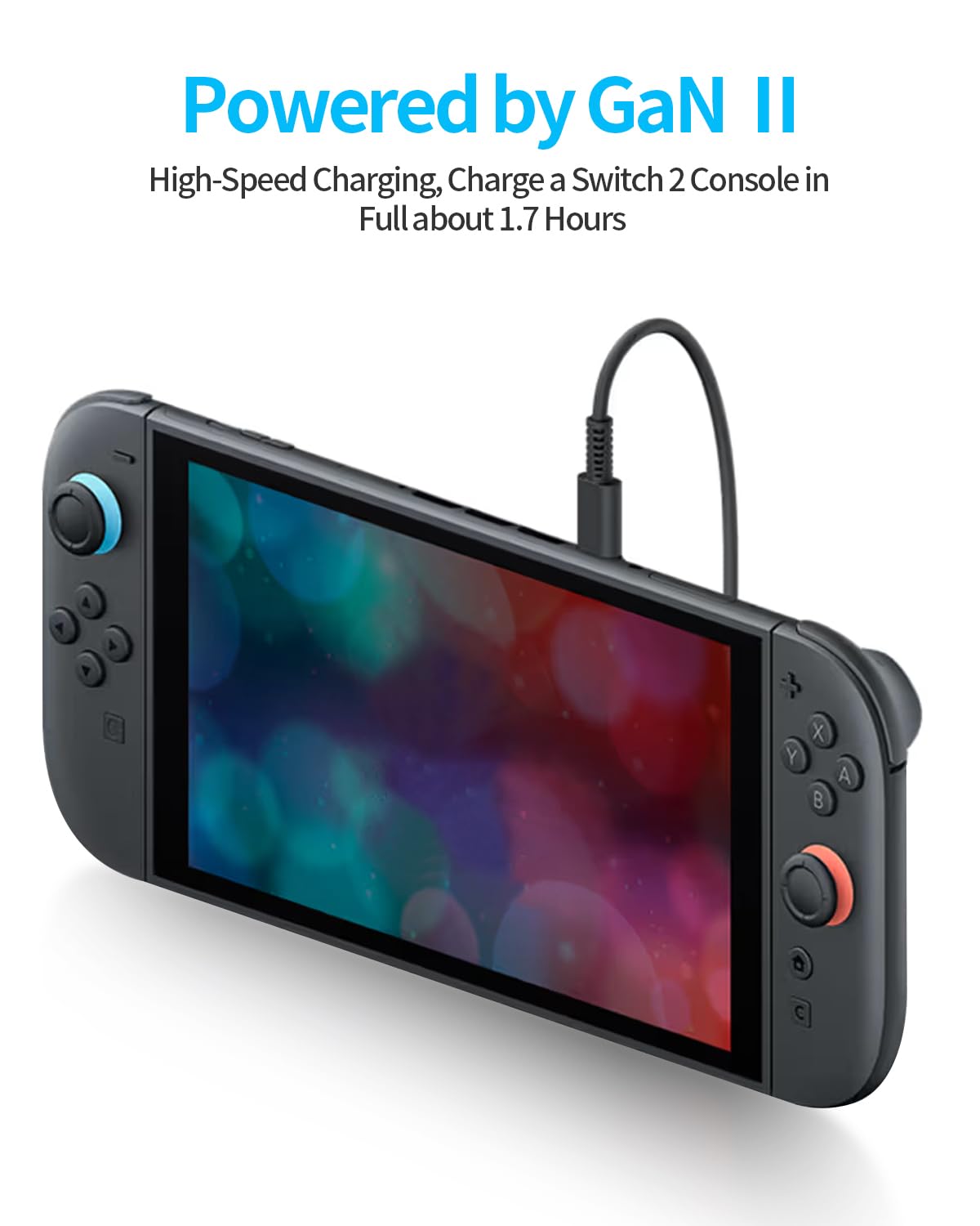 Switch 2 Charger 60W - 20V 3A OEM Style Replacement Fast Charging Power Adapter Accessories with 5FT USB C Cable for Switch OLED, Lite, Steam Deck