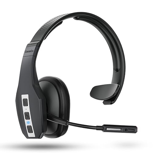 Conambo Trucker Bluetooth Headset (JBT600) with Tri-Mic Noise Cancelling, CVC 8.0, Mute Button, 60Hrs Battery Life - Wireless Headset for Truck