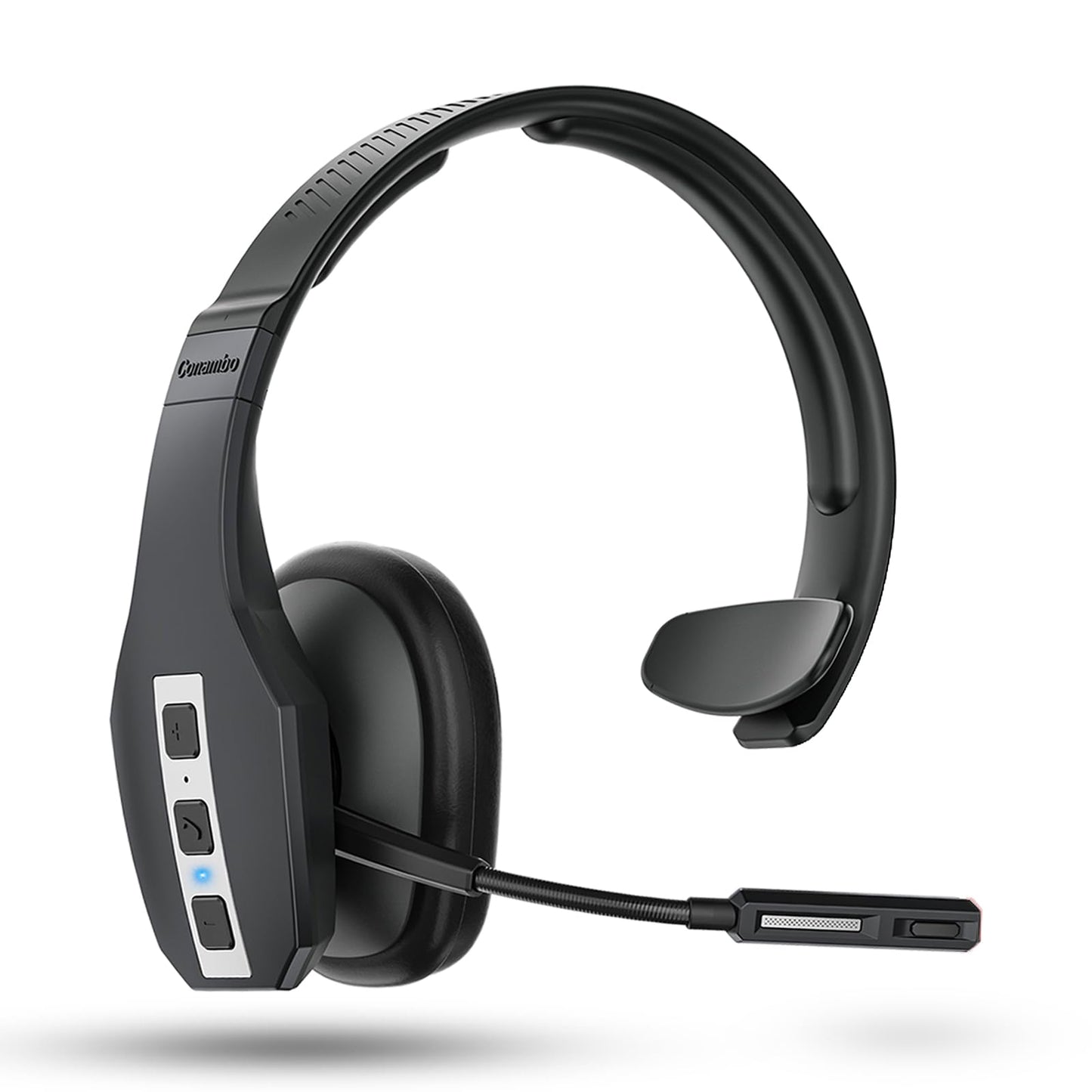 Conambo Trucker Bluetooth Headset (JBT600) with Tri-Mic Noise Cancelling, CVC 8.0, Mute Button, 60Hrs Battery Life - Wireless Headset for Truck