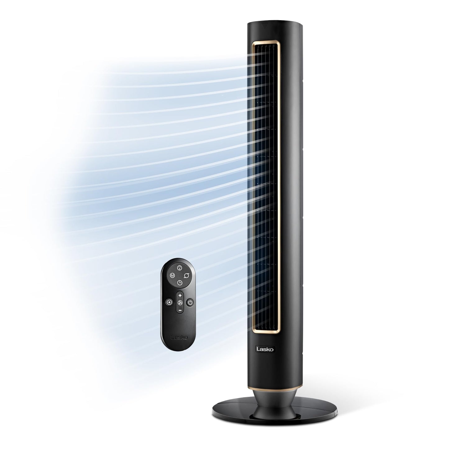 Lasko Pinnacle Quiet 24 dBA DC Tower Fan with Remote - 40" - DST100 - Black