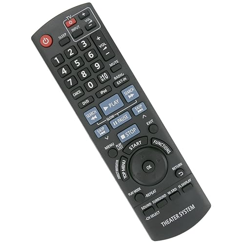 Replaced Remote Control N2QAYB000514 Compatible with Panasonic DVD Home Theater SC-PT480