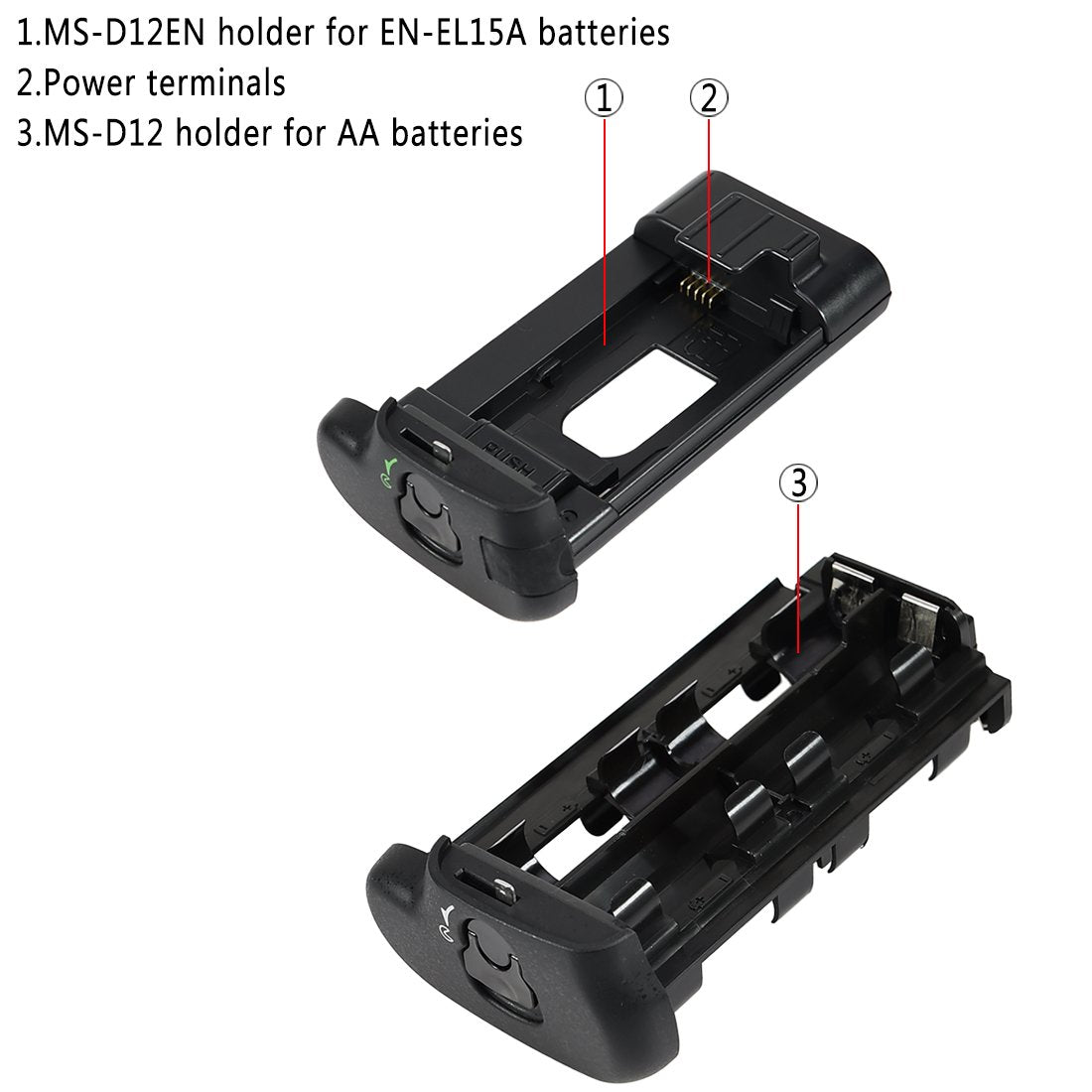 DSTE MB-D18 Vertical Battery Grip Compatible with Nikon D850 Digital Camera, Working with EN-EL15 ENEL18A (Battery Not Included)