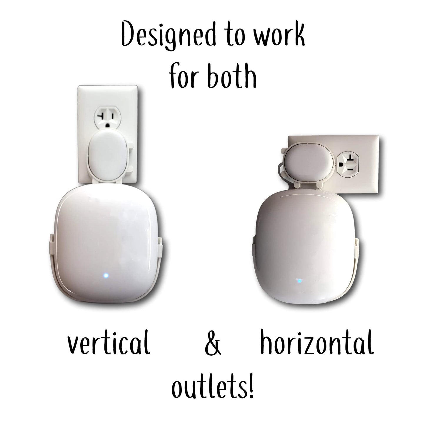The Nest WiFi Pro Genie Wall Mount Outlet Holder Stand (2-Pack) | Lowest Profile | Open Access | No Messy Screws or Tape | Reinforced Support |