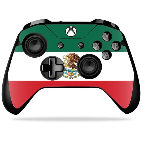MightySkins Skin Compatible with Microsoft Xbox One X Controller - Mexican Flag | Protective, Durable, and Unique Vinyl Decal wrap Cover | Easy