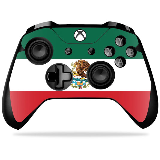 MightySkins Skin Compatible with Microsoft Xbox One X Controller - Mexican Flag | Protective, Durable, and Unique Vinyl Decal wrap Cover | Easy