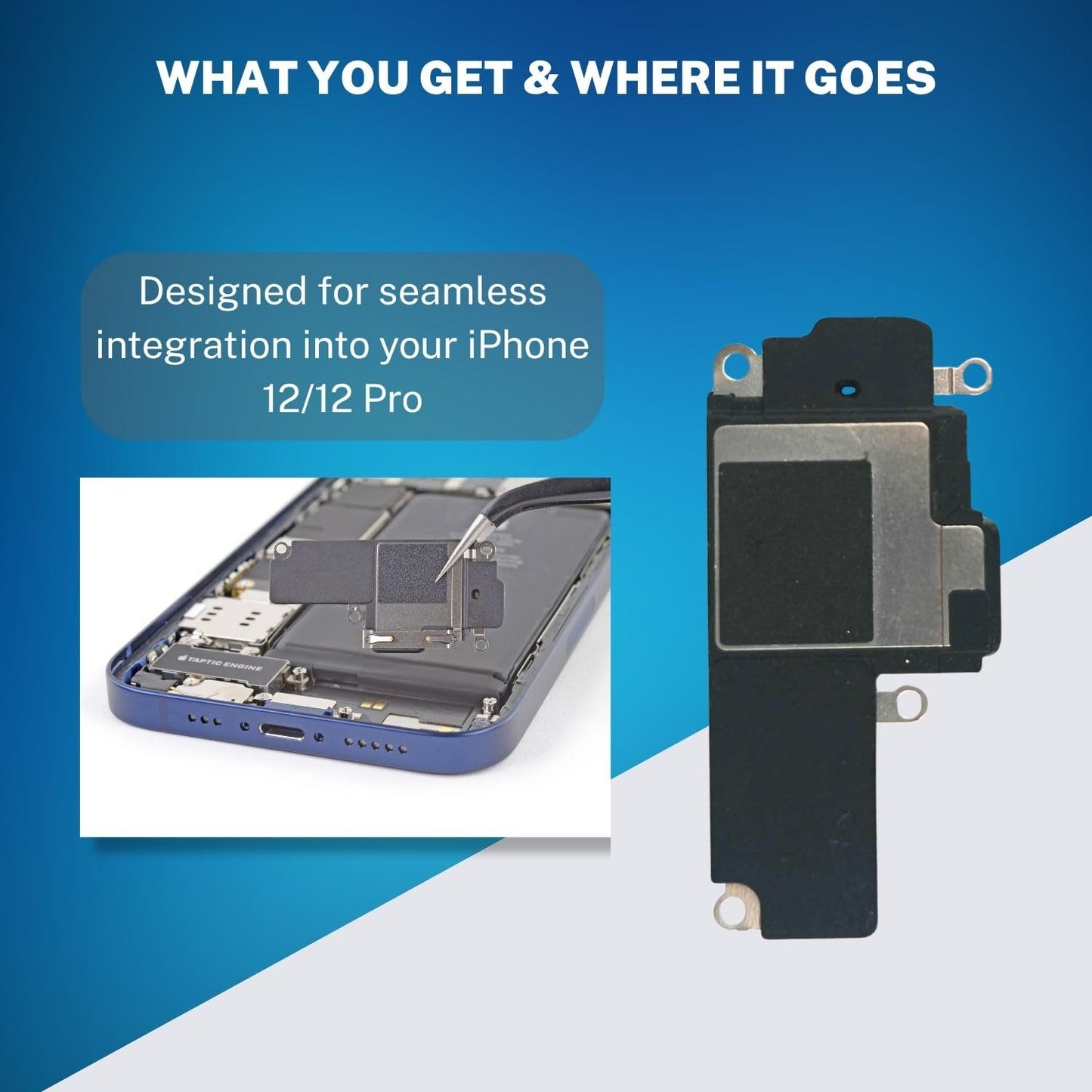 MEEFIX Loud Speaker for iPhone 12 and 12 Pro (6.1 inch) Ringer Buzzer Assembly Unit Replacement Part