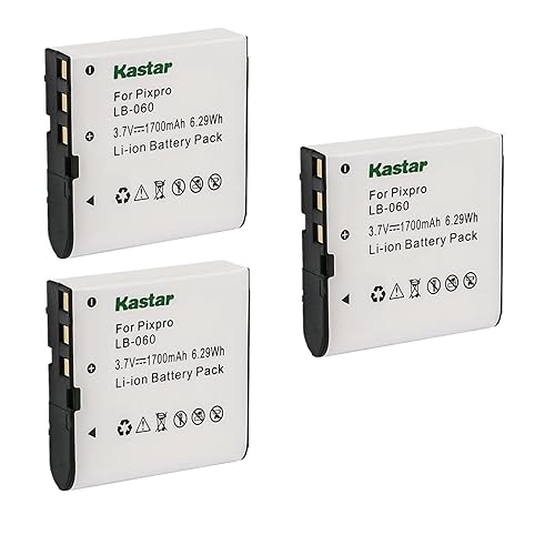 Kastar 3X Battery Replacement for VJIANGER 4K Digital Camera, 4K WiFi Digital Camera, 1080P Camcorder, 1080P Video Camera, 4K Vlogging Camera