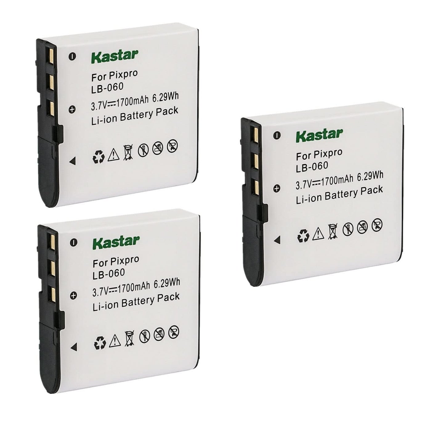 Kastar 3X Battery Replacement for VJIANGER 4K Digital Camera, 4K WiFi Digital Camera, 1080P Camcorder, 1080P Video Camera, 4K Vlogging Camera