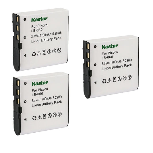 Kastar 3X Battery Replacement for VJIANGER 4K Digital Camera, 4K WiFi Digital Camera, 1080P Camcorder, 1080P Video Camera, 4K Vlogging Camera