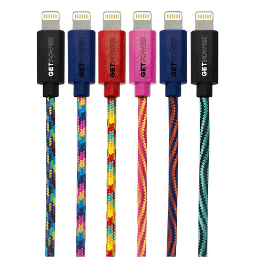 Aries Mfg GP-XL-BRD-L 10' Apple Braided Charge/sync Cable