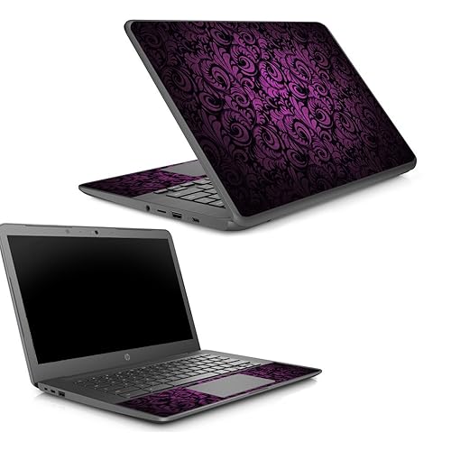 MightySkins Skin Compatible with HP Chromebook 14 G5 - Purple Style | Protective, Durable, and Unique Vinyl Decal wrap Cover | Easy to Apply, Remove,