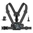 SUREWO Upgraded Magnetic Chest Mount Harness Strap Body Mount Chesty Compatible with Go Pro Hero 13/12/11/10/9/8/7 Black,DJI Osmo Action 5