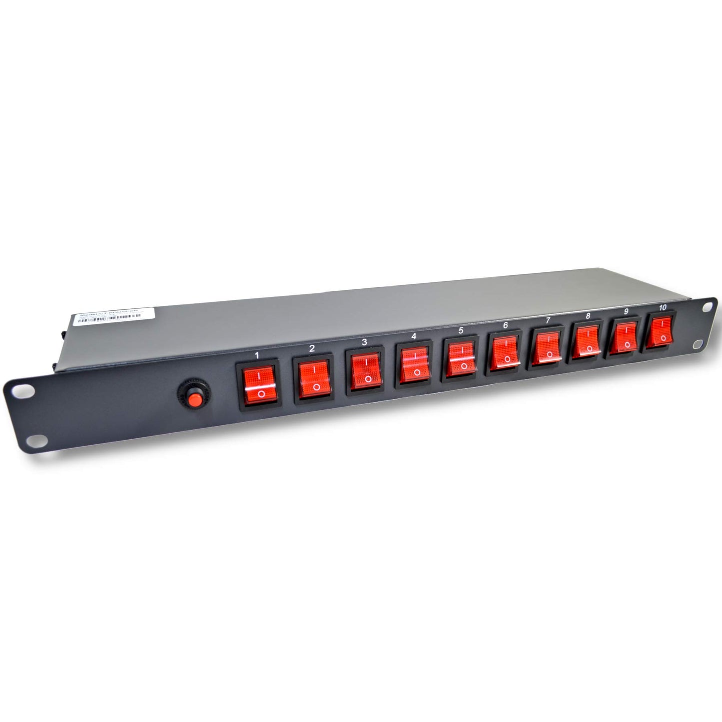 10 Outlets 15 Amps 125V Power Strip 19" 1U Rack Mount PDU Surge Protector and Switch Control 1800 Joules for Network Server Racks 4.5-ft Power Cable