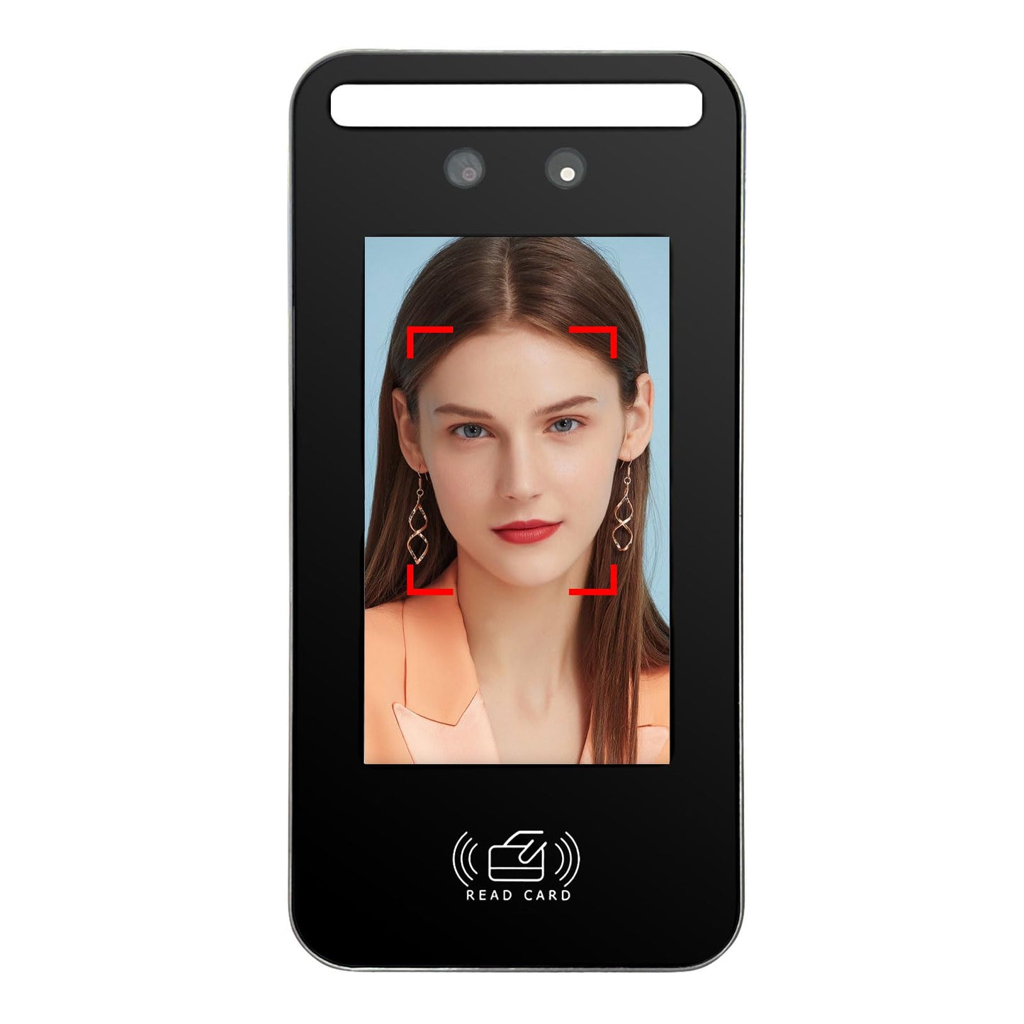 Facial Recognition Access Control System Kit w/5" Screen & 1.3MP Camera, 600lbs Magnetic Lock, Keypad/RFID Entry, AC110V-DC12V Power & Infrared Switch