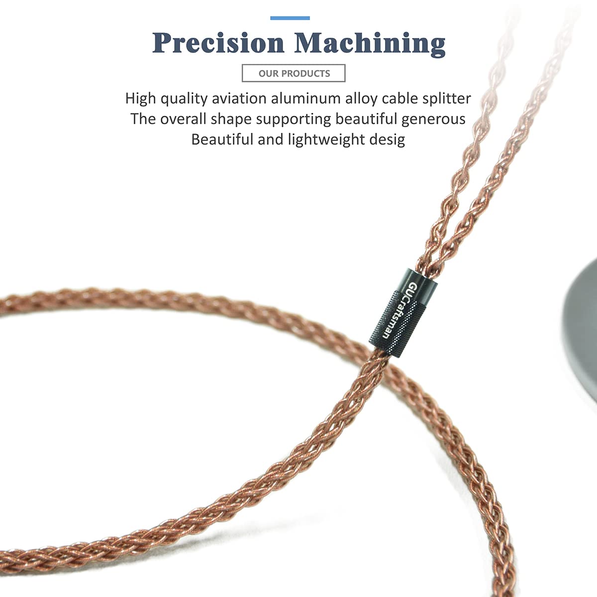 GUCraftsman 6N Single Crystal Copper 3.5mm/4.4mm/4Pin XLR Headphone Upgrade Cable for AUDEZE LCD-X LCD-XC LCD2 LCD3 LCD4 LC5 LCD24 LCD-MX4 MM-500…