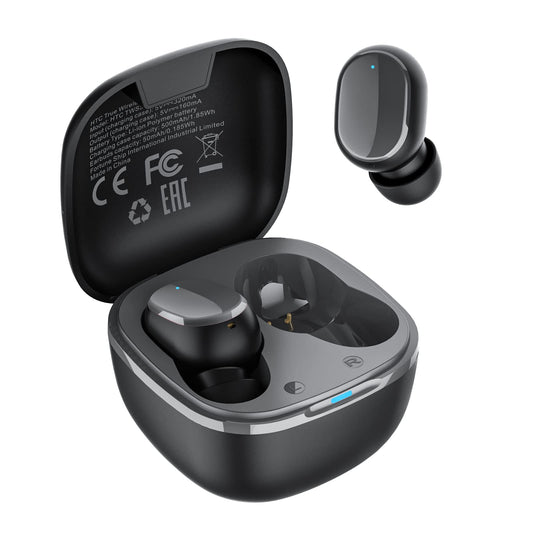 HTC True Wireless Bluetooth Earbuds 2, in-Ear Headphones ENC Noise Cancellation Voice Call- Volume Control/IPX5 Waterproof/Built-in Mic/32H Playtime…