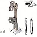 10" Heavy-Duty Stainless Steel Security Camera Mount Bracket - Universal Corner/Pole/Wall/Column Mount with Double Loops (2 x 4 Diameter) - Fits CCTV