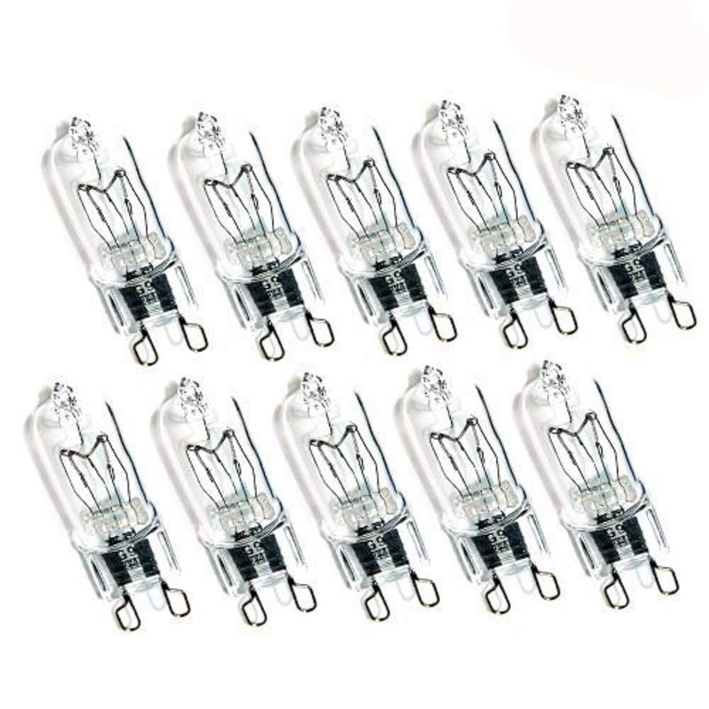 G9 25W Halogen Bulb T4 JCD Bi-pin Base 120V Clear Warm White 2700K - 10 Pack