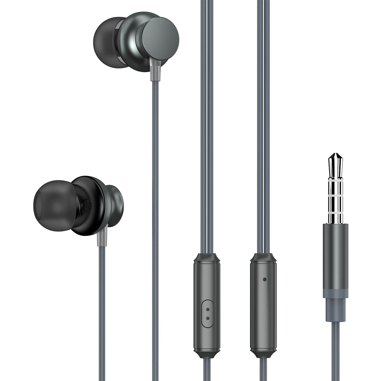 Wired Earphones Hi-Fi Sound Headphones Compatible with Boost Mobile Summit Flip/Cricket Debut Flex Flip, Handsfree Mic Headset Metal Earbuds in-Ear…