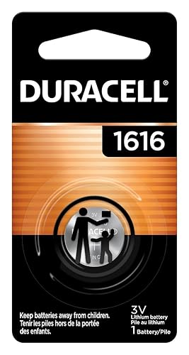 Duracell 1616 3V Lithium Coin Battery 1 Count (Pack of 1), CR1616 3V Battery for Fitness Devices, Watches, and More