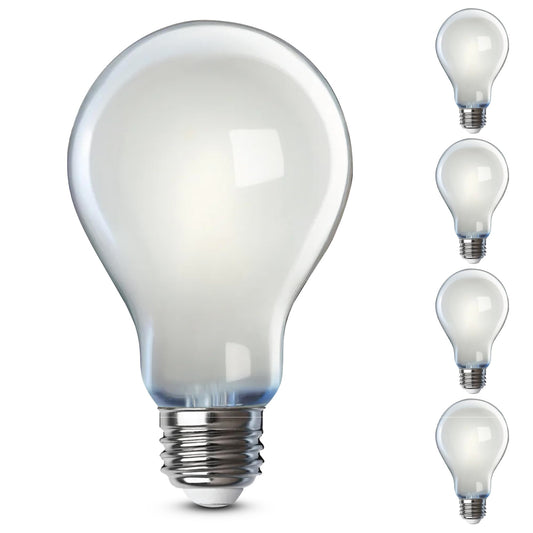 Feit Electric LED A19 Medium Base Light Bulb - 40W Equivalent - 15 Year Life - 450 Lumen - 5000K Daylight - Dimmable | 4-Pack