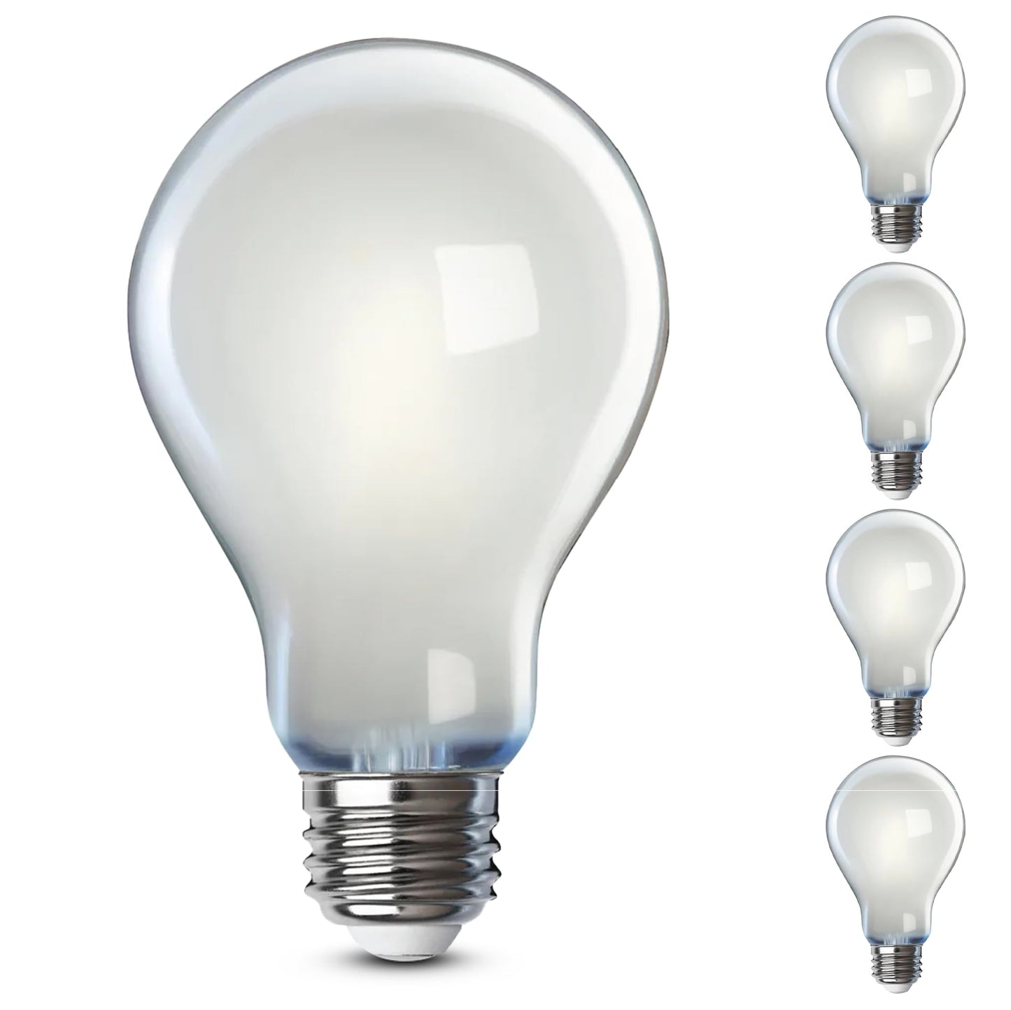 Feit Electric A19 LED Filament Light Bulbs, 40W Equivalent, Dimmable, E26 Standard Base, 450 Lumens, 5000K Daylight, 13 Years Lifetime, Frosted White