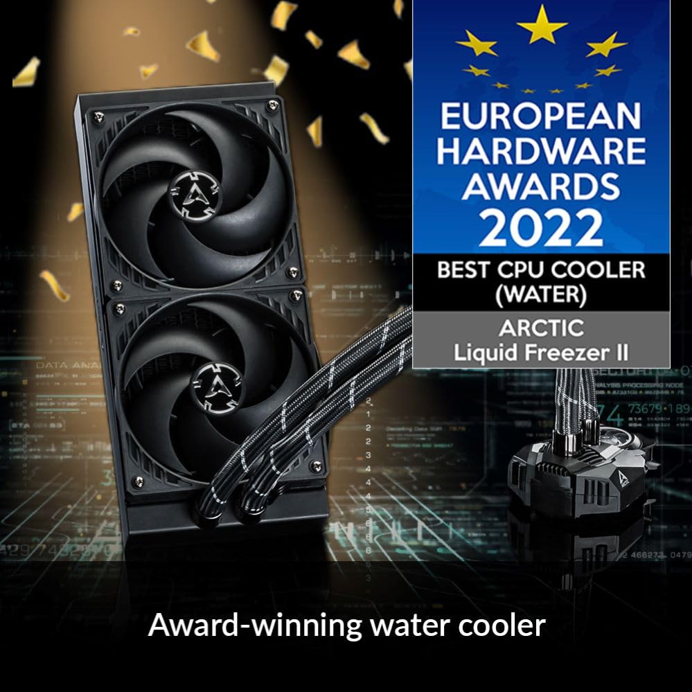 ARCTIC Liquid Freezer II 280 A-RGB - Multi-Compatible All-in-One CPU AIO Water Cooler with A-RGB, Efficient PWM-Controlled Pump, Fan Speed: 200-1900