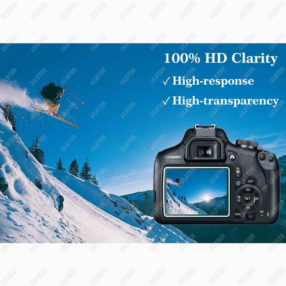 ULBTER Screen Protector for Canon EOS Rebel T7 T6 T5 2000D Camera & Hot Shoe Cover, [2+3Pack] 0.3mm 9H Hardness Tempered Glass Flim Anti-Scrach
