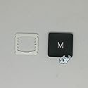 Dolphin.dyl(TM) Replacement Individual Key Cap for US New MacBook Pro A1989 A1990 Key Keyboard(Key Cap with Hinge) (M)