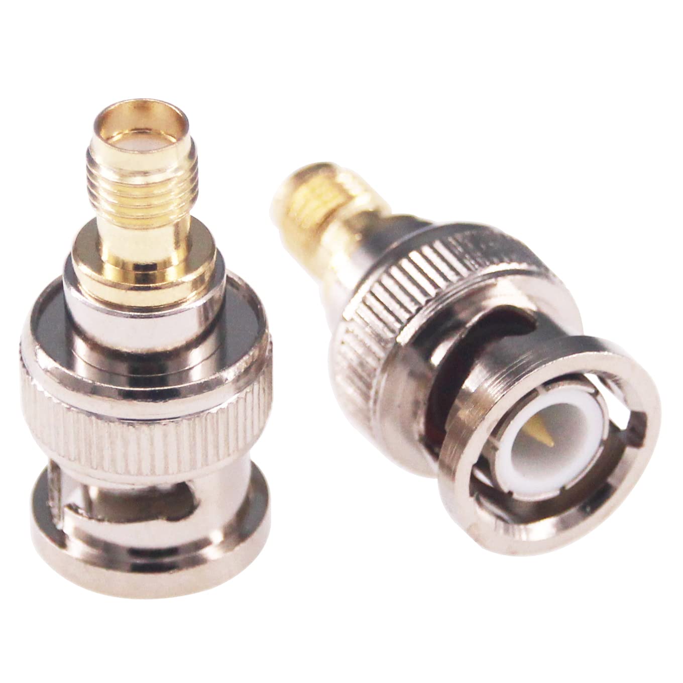 RFaha 5pcs BNC Male to SMA Female RF Coax Adapter BNC to SMA Coaxial Connector Adapter(F22-5)