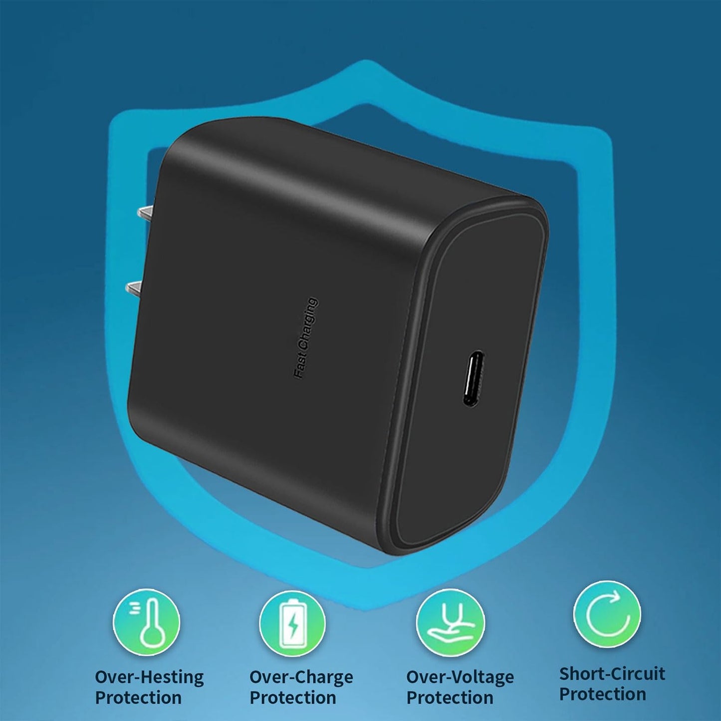 2-Pack Super Fast Charger Type C,Wall Charger 45 Watt USB c with 4FT Type C Charging Cable for Samsung Galaxy S25 Ultra/S24 Ultra/S24+/S23