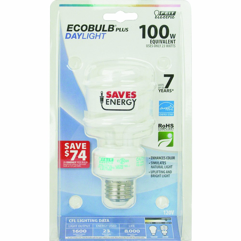 Feit Electric BPESL23TM/D 100-Watt Equivalent Twists CFL, A15/Clear, 40 Watt Equivalent