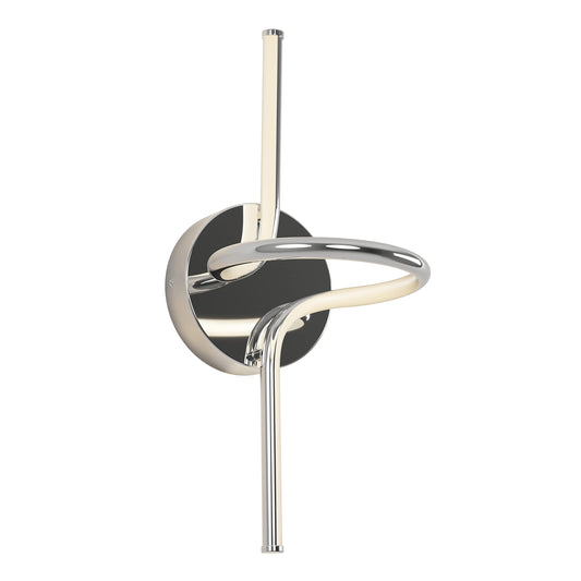 artika Swirl 14.5W LED Sconce Light Chrome - Ideal for Bathroom, Living Room, Bedroom, Hallway - 850 Lumens, Tunable White Technology 3000-4000-5000