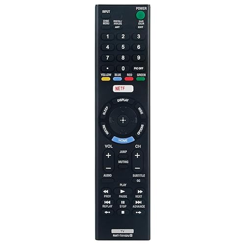 RMT-TX102U Replaced Remote fit for Sony TV KDL-48W650D KDL-32W600D KDL-40W600D KDL-32R500C KDL-32W650D KDL-40R510C KDL-40R530C KDL-40R550C KDL-55W650D