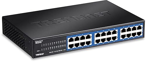 TRENDnet 24-Port Unmanaged Gigabit GREENnet Desktop Switch, Ethernet Network Switch, 24 x 10-100-1000 Gigabit Ethernet RJ-45 Ports, 48Gbps Switching